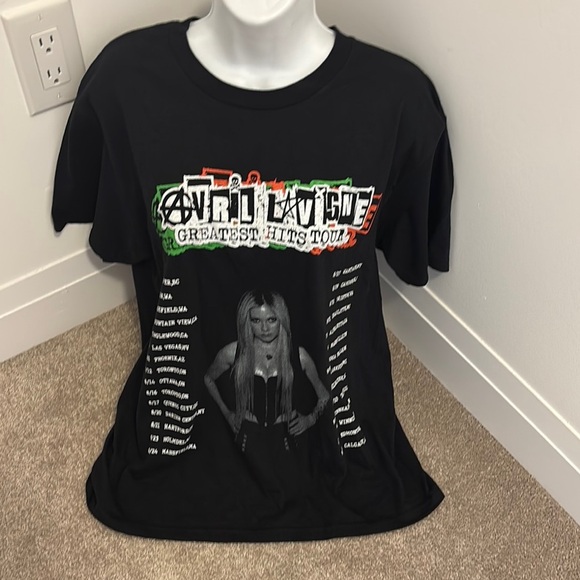 Vintage Avril Lavigne Band Shirt Greatest Hits Tour Tee Medium Rock Tee - Picture 3 of 15